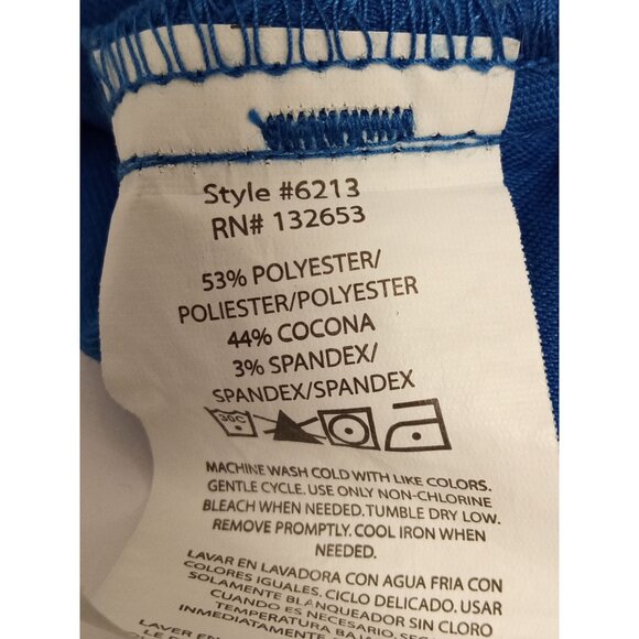 WonderWink Men's Wonder Tech Blue Clinical Scrubs Top Size Large - Picture 4 of 4